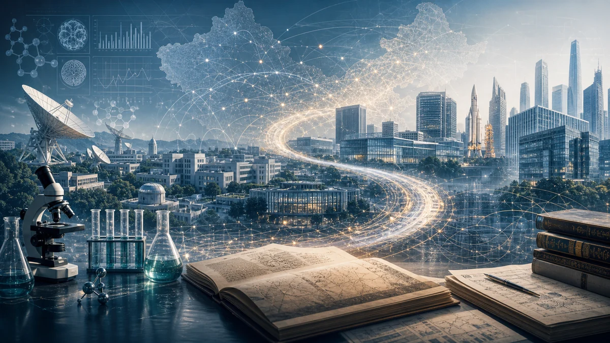 Scientific infrastructure rising over China with laboratories, satellites, and data networks