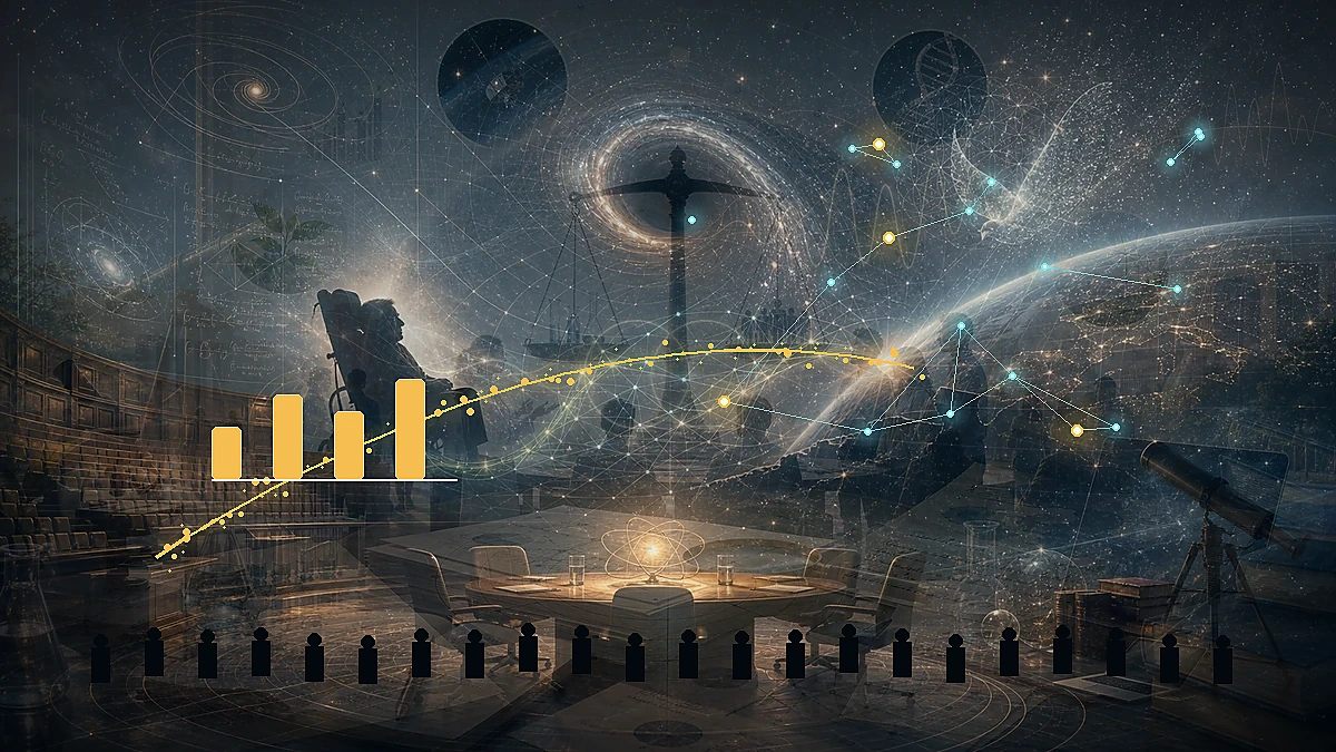 Scientific illustration of computer science conference ranking, peer review networks, and venue quality signals