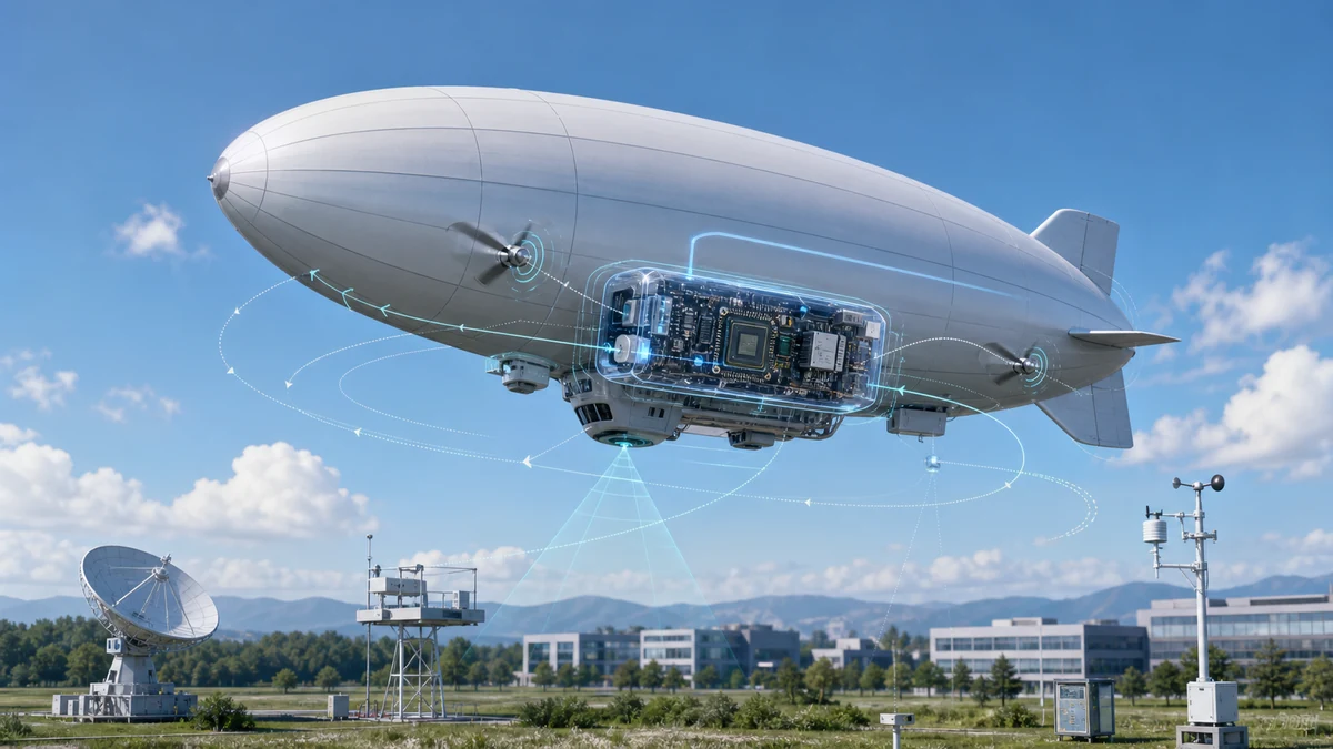 Scientific illustration of an unmanned airship automatic control and embedded computer system design