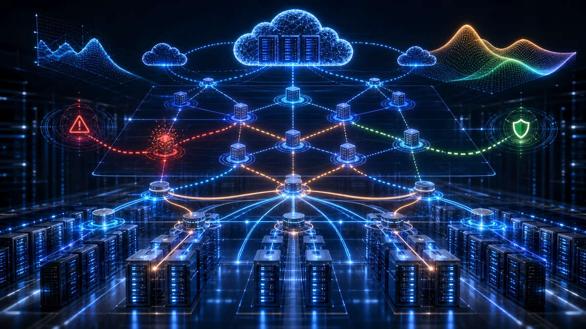 Scientific illustration of reliability and availability evaluation for cloud data center networks using hierarchical models