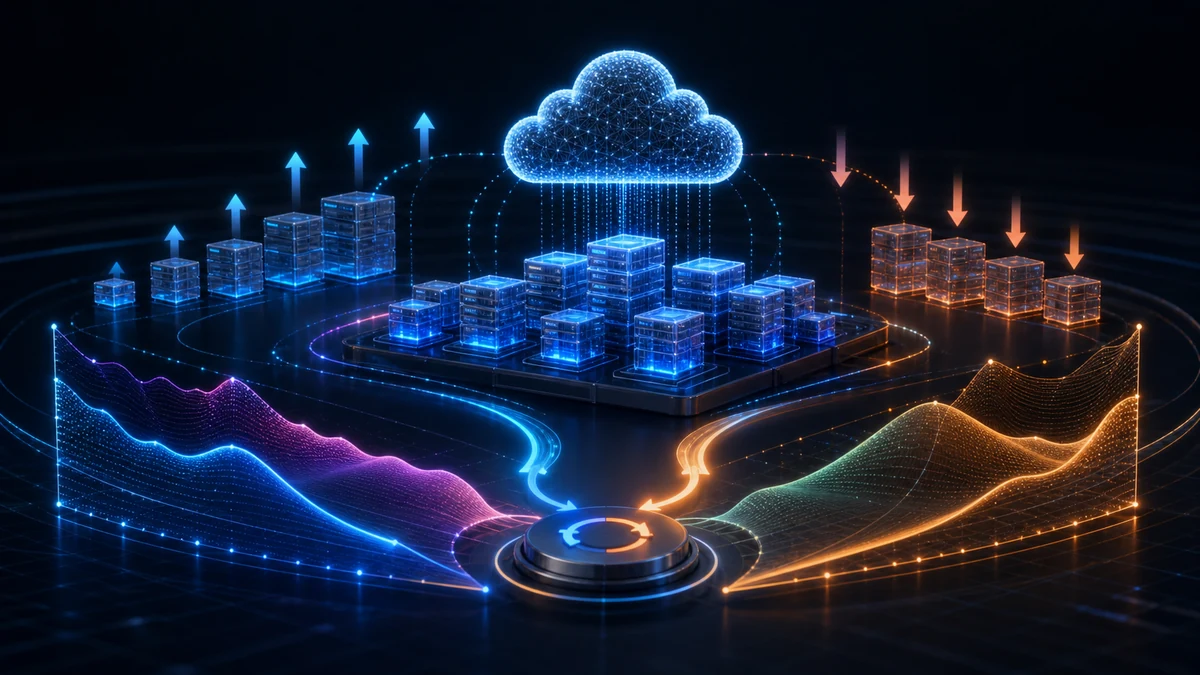 Scientific illustration of performance cost trade-offs in cloud auto-scaling mechanisms