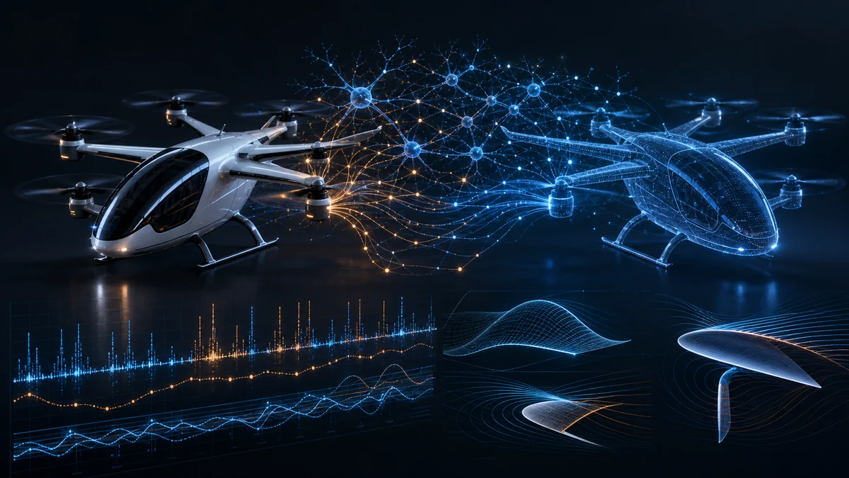 Scientific illustration of a UAM digital twin flight dynamics model using spiking neural networks