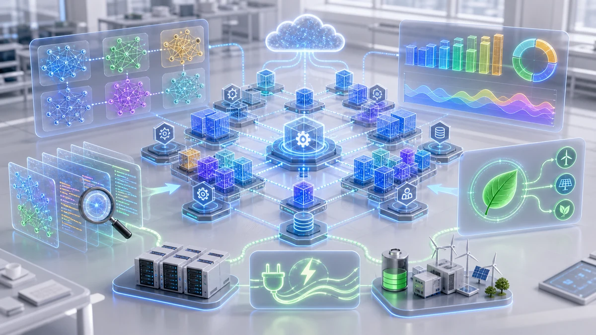 Scientific illustration of energy consumption evidence mapping in microservices architectures