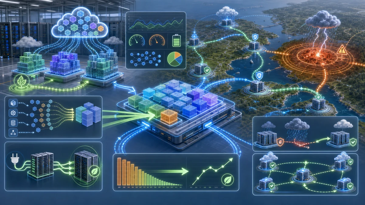Scientific illustration of disaster-survivable cloud microservices with energy-aware consolidation