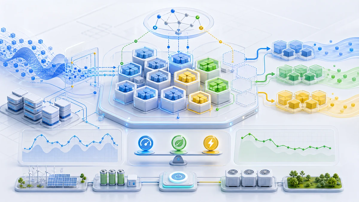 Scientific illustration of energy-aware Kubernetes autoscaling for microservices